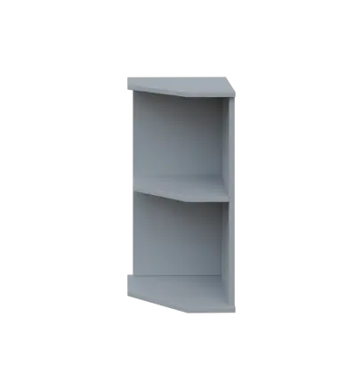 TZ 2 - 3 kancelářská skříň rohová, levá, 750x360x400, šedá